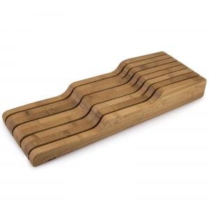 China Natural Color Kitchen Drawer Knife Holder Wood Block Knife Holder Free Sample factory