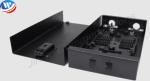 Black CATV Wall Mount Fiber Distribution Box 2pcs SC Adaptor