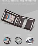 Daily Life Custom Front Pocket Wallets Rfid Blocking Bifold Leather Money Clip