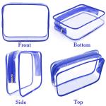 Multifunctional 6pcs Clear PVC Travel Luggage Pouch With Handle