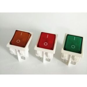 China Red Green Yellow And White Boat Rocker Switch With LED Without Screw factory