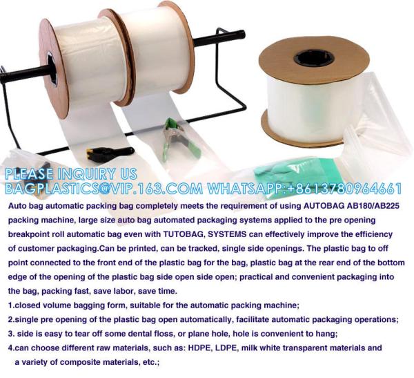 AUTO ROLL BAGS,AUTO FILL BAGS, PRE-OPENED BAGS, AUTOMATED BAGGING PACKAGING,