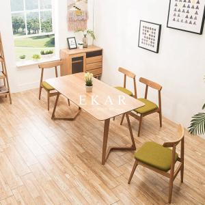 China Latest Designs Solid Wood Furniture White Oak Dining Table factory