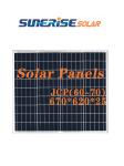 5 Years Waterproof IP68 60Watt 18V Solar Panel