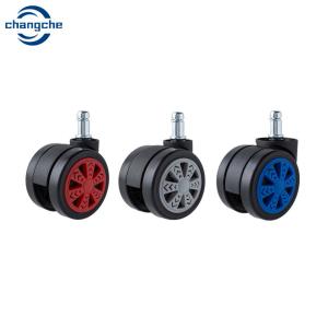 China Heavy Duty Rubber Office 10mm Chair Casters Wheels For Hardwood Floor factory