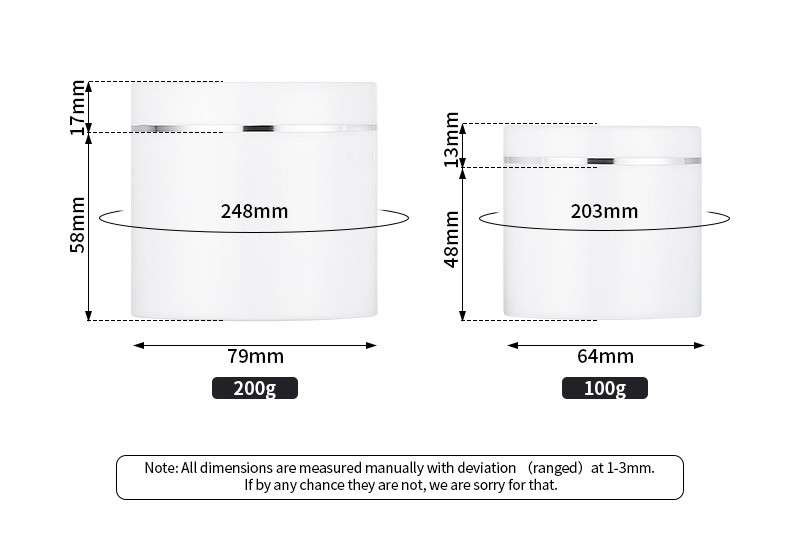 Eco Friendly Cream Packaging Jar 200ml Capacity Hot Stamping Surface