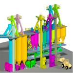 100Tons Limestone Glass Batch Plant Mixing System for Raw Material