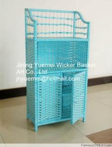 China rattan bookshelf rattan storage holder rack door rattan basket rattan furniture factory