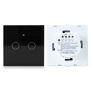 China Amazon Alexa And Google Home Control Smart Wall Light Switch Tempered Glass Touch Screen factory