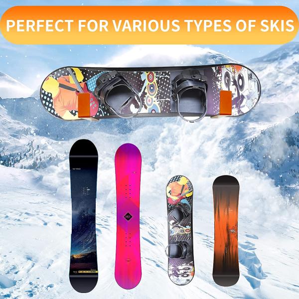 Universal Snowboard and Skateboard Wall Mount Display Racks with Vertical Type Design