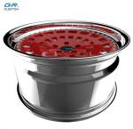 Brushed Red Forged Step Lip Wheels ET15 5x114.3 18 Inch