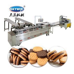 China Two Lane Sandwich Biscuit Cracker Making Machine With Double Jacket factory