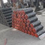 Rubber Lagging 219mm Conveyor Impact Roller For Belt Conveyor