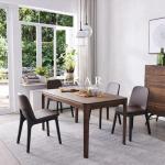 European Simple Furniture 6 Chairs Set Rectangular Dining Table Solid Wood