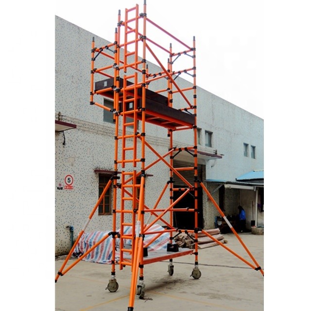 Vertical Ladder Frame Mobile Scaffold , GRP Suspended Scaffold Tower