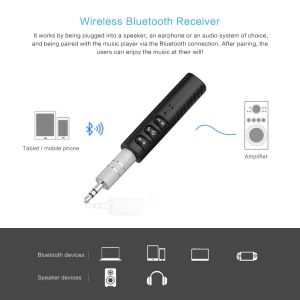 Newest car bluetooth receiver 3.5 mm DC handsfree calling aux car kit speaker