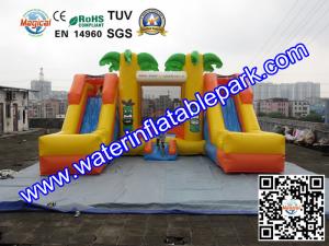 China Tropical Tree Inflatable Bouncy Castle / Childrens Commercial Jumping Castles factory