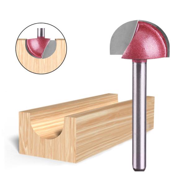 China Tideway Factory Prices 6mm Shank CNC Router Bit Wood Half Gove Milling Cutter Nose Grooving Cutter Bit-OEM Customized 10 Pcs factory