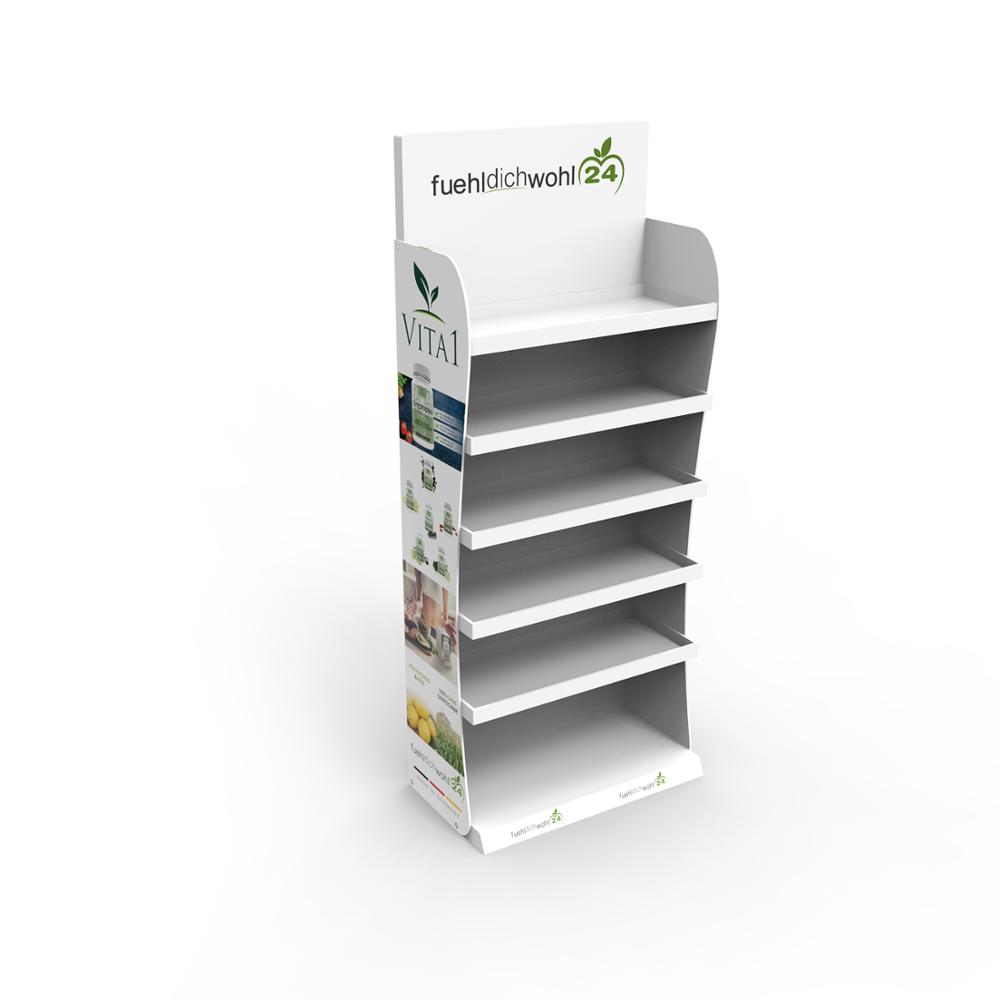 Fashion Wooden Retail Display Rack White Drug Wooden Display Shelf For Pharmacy
