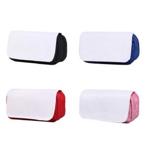China Personalized Sublimation Cosmetic Bag Polyester Printable Blanks Sublimation Pencil Bag factory