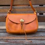 Handmade Vintage Men's Shoulder Crossbody Bag with Top-Layer Vegetable Tanned
