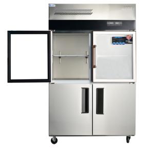 China Commercial Vertical Stand Refrigerator Freezer -6 -15C Stainless Steel Kitchen Fridge factory
