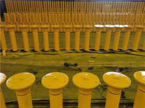 China Carrier TD75 133mm Dia Self Aligning Conveyor Roller Powder Coated factory