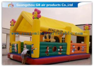 China Sunflower Waterproof Inflatable Amusement Park 0.55mm PVC Tarpaulin For Kids Playing factory