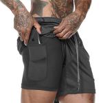 Double Deck Running Wear , Quick Dry Shorts Joyord Brand Machine Washable
