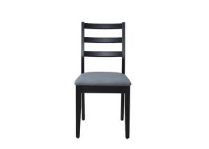 China Simple And Stylish Black Upholstered Dining Room Chairs factory
