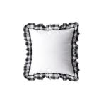 Sublimation Pillow Cover Blanks Heat Transfer Printed Plaid With Ruffled Lace