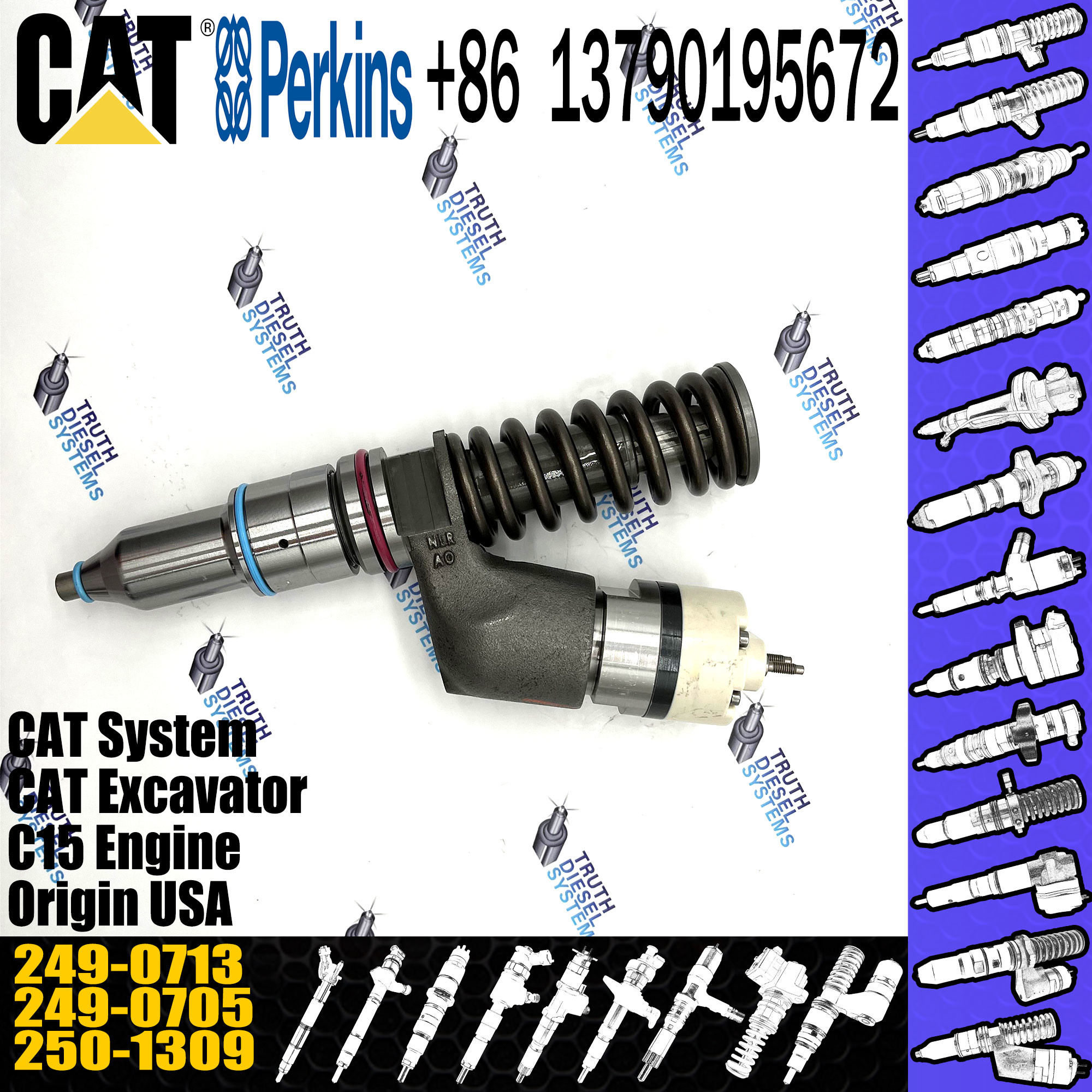 Common Rail Engine Spare Parts E345C E345D Diesel Fuel Injector Nozzles