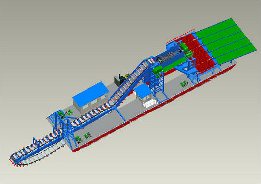 China Customized River Sand Dredger Modern Design Convenient Bucket Chain Dredger factory