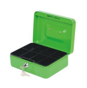 China 8&quot; Metal Cash Box With Key Lock Money Coin Safe Box For Office Supplies factory