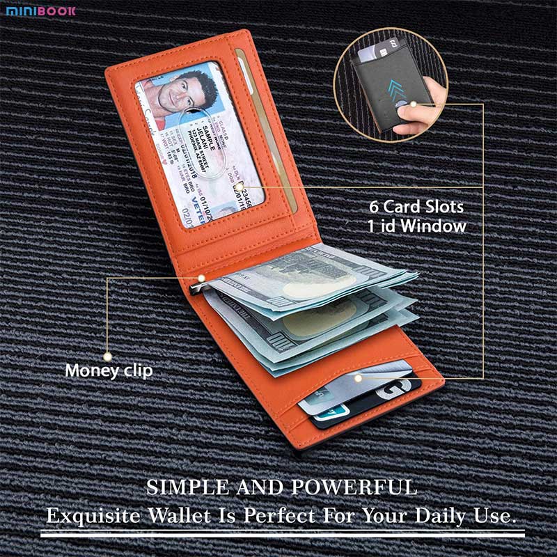 MINIBOOK Advantage Front Pocket RFID Blocking Bifold Credit Card Wallet Holder for Men