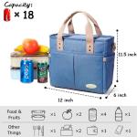 Collapsible Wide Mouth Opening Insulated Lunch Handbag