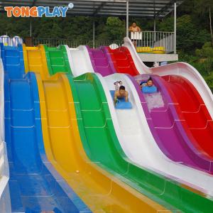 China 43sqm -78sqm Water Splash Park Equipment Fiberglass Playground Slide factory