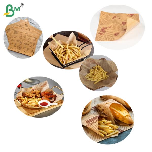 40gsm Kit 7 Unbleached Greaseproof Paper Rolls For Fast Food Packaging 350mm 635mm 916mm