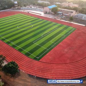 China 50mm Artificial Turf Grass Football Pitch 11000 Dtex Abrasion Test factory