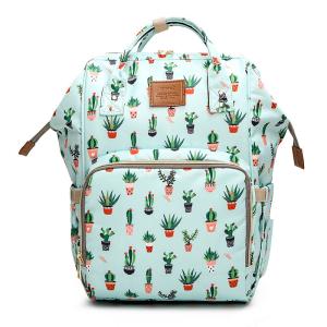China Fashion Baby Diaper Bag Dust- resistant Waterproof Travel Backpack Cartoon Printed Storage Wet Dry Separate Backpack factory