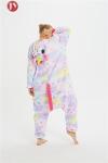Women rainbow star fluffy Flannel Pijamas Animal Onesie kigurumi For Wholesale