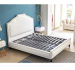 White Fabric Leather Box Spring Bed with Storage Double Bed Furniture