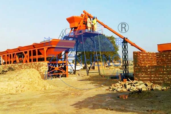 HZS25 Stable Performance Stationary Concrete Batching Plant For Ready Mixed