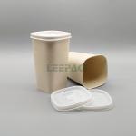 12/16/22oz Disposable square paper cup single PE coated hot paper cup ,for
