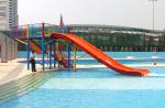 Fiberglass Children Water Slide for a water park Blue / Yellow / customized for