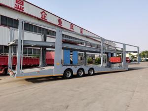 China 3 Axle Air Suspension Car Carrier Semi Trailer with Fuwa/BPW Axle and ABS System factory