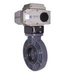 IP67 UPVC Electric Butterfly Valve Straight Through Type Normal Temperature