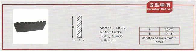 Hot rolled Serrated Flat Bar