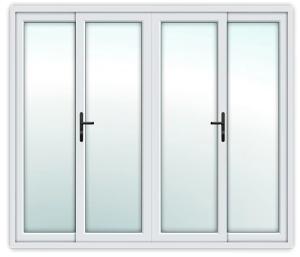 China Exterior PVC Sliding Door Double Tempered Glass Patio Balcony Sliding Glass Doors factory