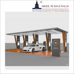 Outdoor Prefabricated 58dBA 4000m3/H Solar Bus Stop